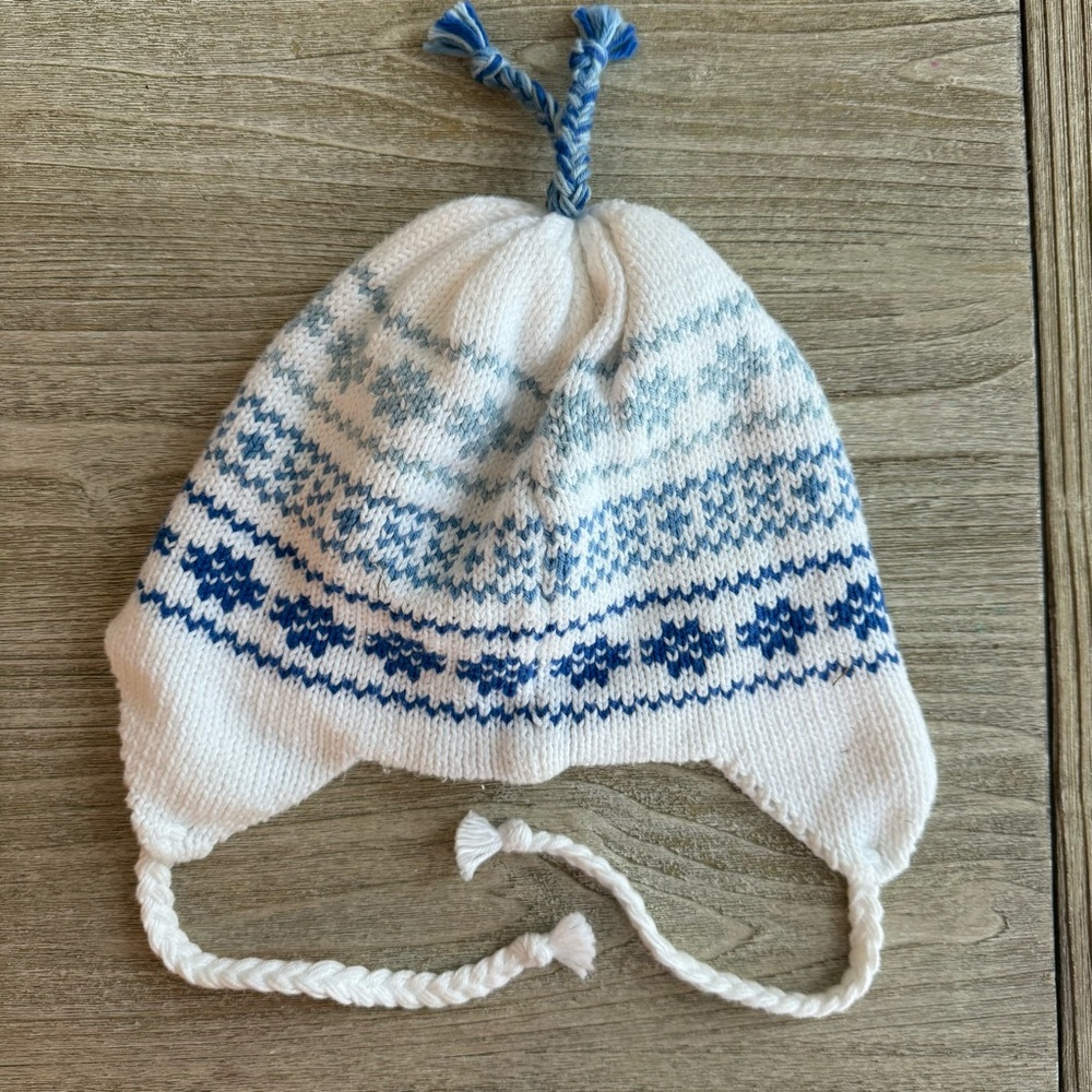Infant winter hat Tommy Thomas personalized fair isle size 6-12 - Picture 3 of 5